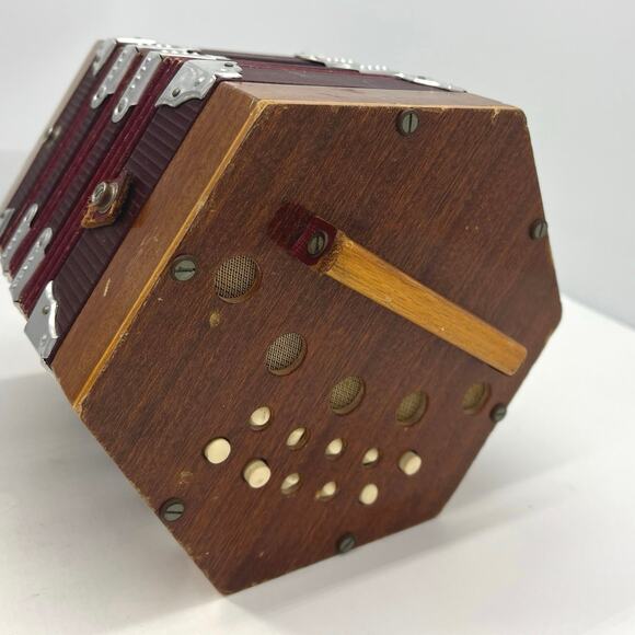 Vintage Musical Concertina Accordion Squeezebox Made in Italy - Picture 10 of 15